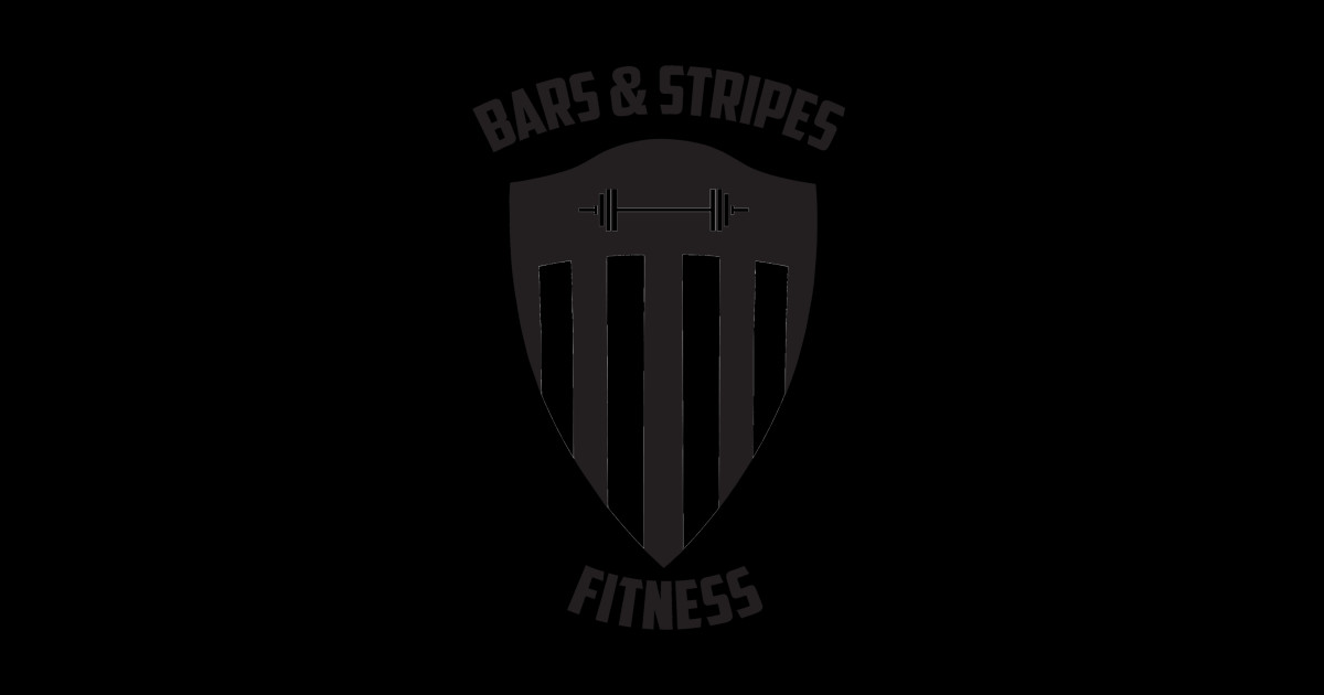 BSF Bars & Stripes Fitness Logo All Black! Fitness Gym TShirt TeePublic