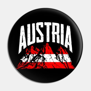 Austria Mountain - Austrian Hiking Skiing Gift Pin