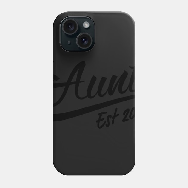 Aunt To Be Shirt - Aunt Est 2017 - New Aunt Gift Phone Case by bestsellingshirts