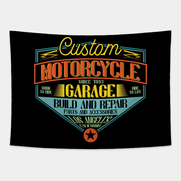 VINTAGE MOTOR Tapestry by animericans