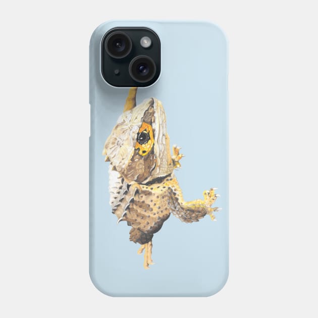 Red Eye Crocodile Skink Phone Case by Tinker and Bone Studio