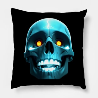 skull lightning Pillow