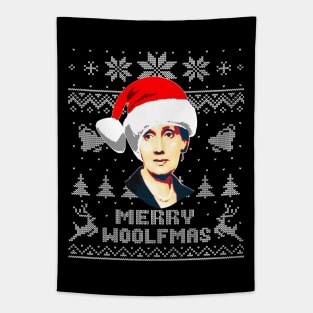 Virginia Woolf Merry Woolfmnas Funny Christmas Tapestry