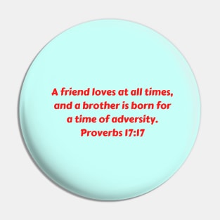 Bible Verse Proverbs 17:17 Pin