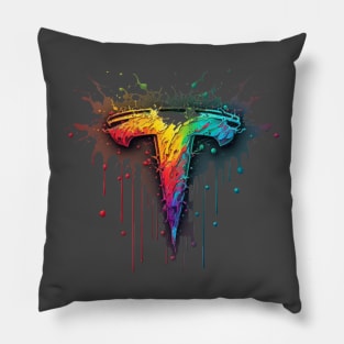 T Electric Color Splash Pillow