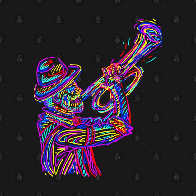 jazz trumpet by Wayward Prints