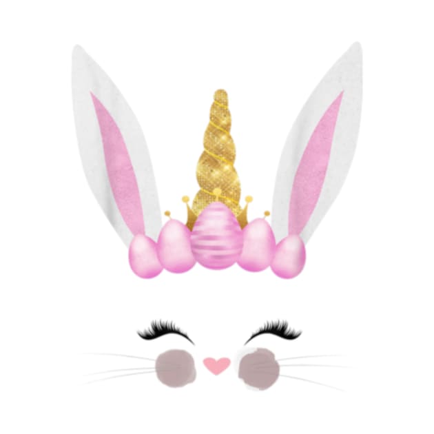 Girls Unicorn Easter Bunny Face Bunnicorn Egg Hunt by flickskyler179