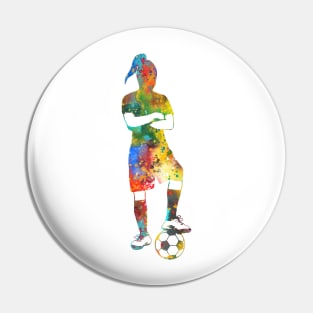 Girl Soccer Player Pin