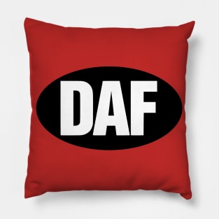 DAF - White On Black. Pillow