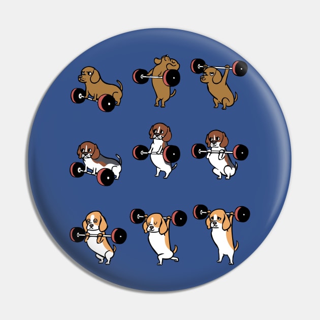 Olympic Lifting Beagles Pin by huebucket