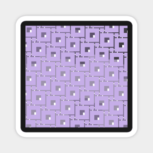 toned rectangular with centre square linear repetitive pattern - background Magnet