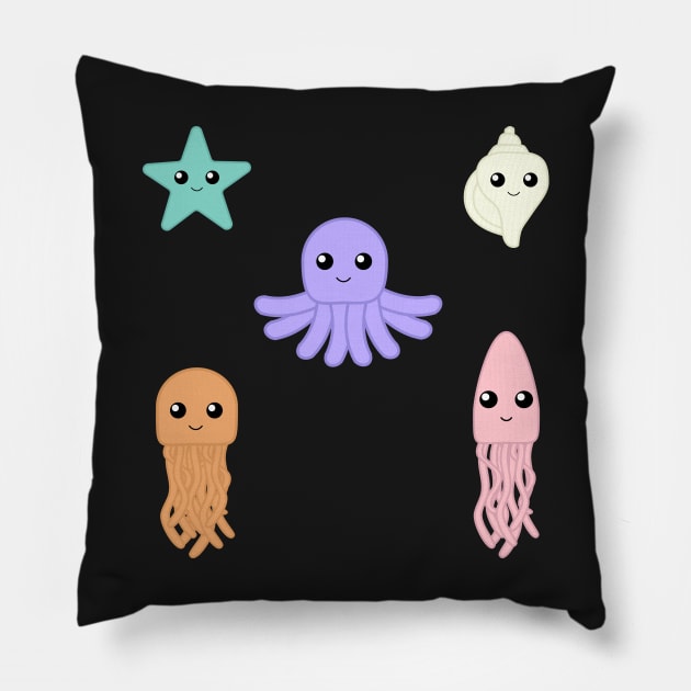 Sea Creature Sheet Pillow by maya-reinstein