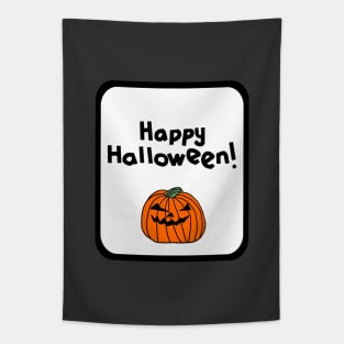 Horror Happy Halloween Greeting Tapestry