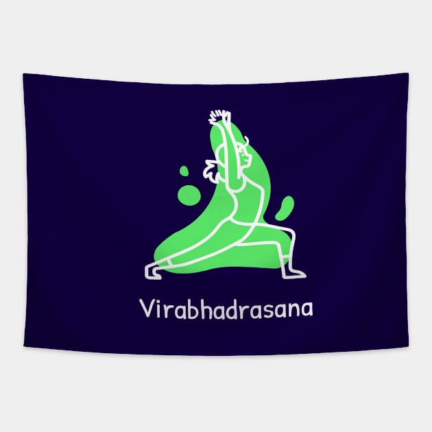 Virabhadrasana Tapestry by No borders