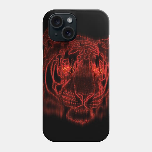 Crimson Tiger Phone Case by Khaos Design