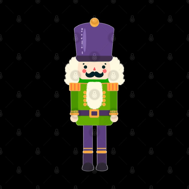 Green and purple nutcracker by Star Fragment Designs