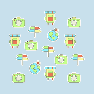 Travel stickers pattern T-Shirt