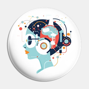 Powered by neural networks Pin