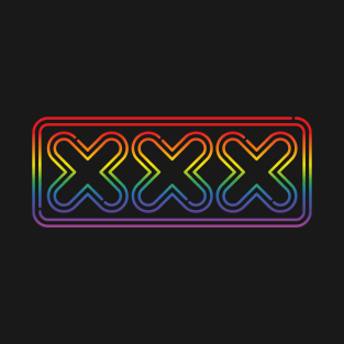 XXX Neon Sign T-Shirt (rainbow effect) T-Shirt