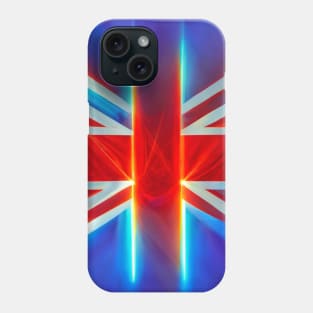 Neon Union Flag Abstract Union Jack Phone Case