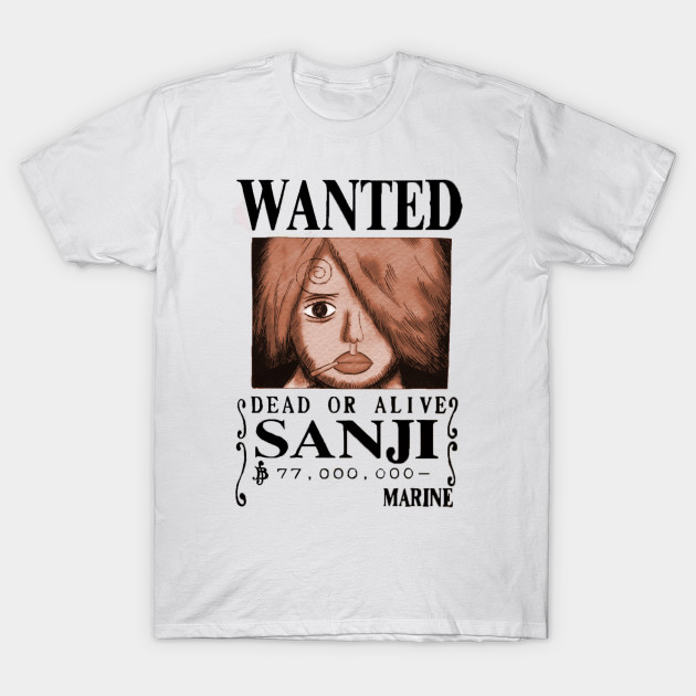 Sanji Wanted Poster One Piece Anime T Shirt Teepublic Fr