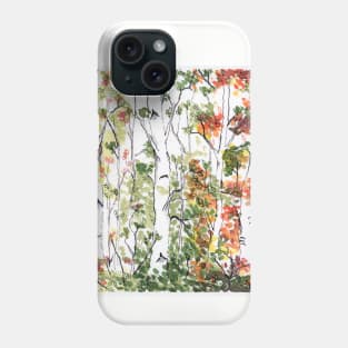 Birch Forest, Four Seasons Phone Case