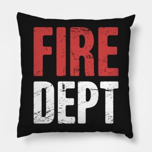 Distressed Fire Dept Pillow