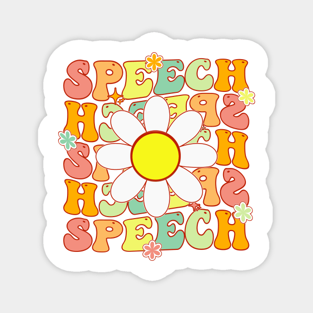 Groovy Speech Pathologist Speech Language Therapy SLP Magnet by Merchby Khaled