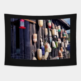 Fishing Buoys in Orcas Island, Washington Tapestry