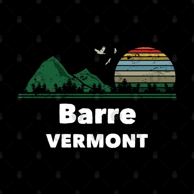 Mountain Sunset Flying Birds Outdoor Barre Vermont by greenrepublicmerch