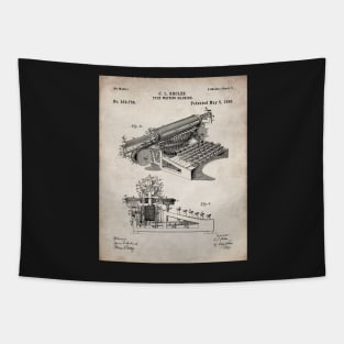 Typewriter Patent - Editor Writer Home Office Decor Art - Antique Tapestry