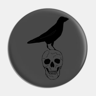 Raven & Skull Pin