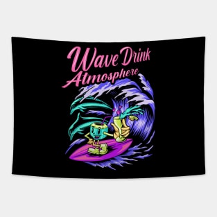 Wave Drink Atmosphere Tapestry