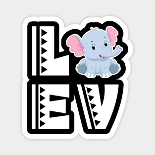 Cute love elephant t shirt funny elephant lover gifts for kids Magnet