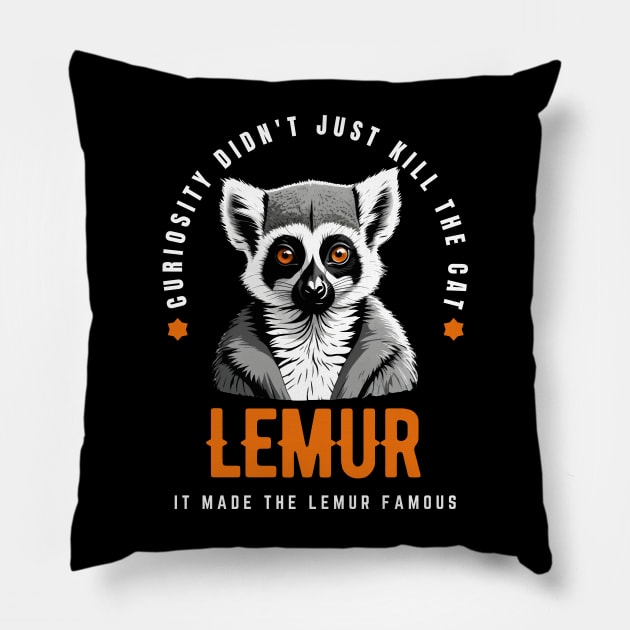 Lemur Pillow by Pearsville
