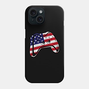 American Flag 4th of July Vintage Video Game Patriotic Gamer Phone Case