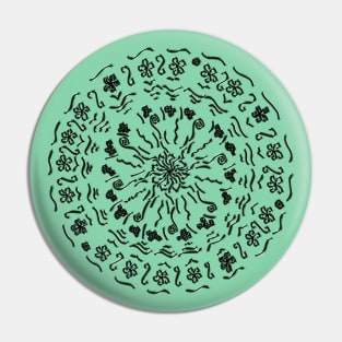 The VERY First Mandala - black Pin