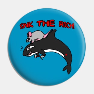 Sink the Rich! (Full Color Version) Pin