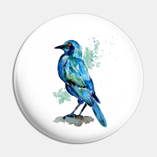 Blue and Turquoise Bird Pin