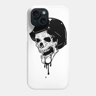 The skull of a military soldier Phone Case