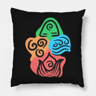 Four elements of avatar Pillow