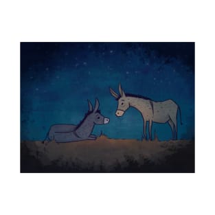 Donkey under starry sky T-Shirt