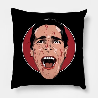 American Psycho Bloody Face Cartoon Pillow