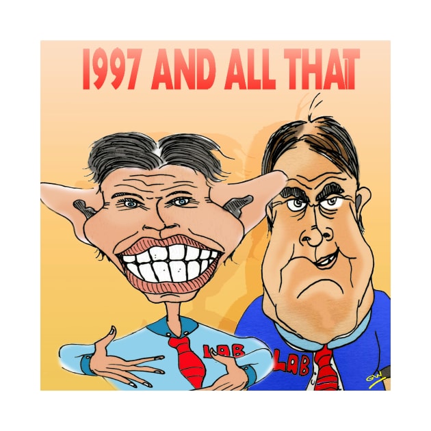 Tony Blair and John Prescott Caricatures. POLITICAL HUMOUR. by grantwilson