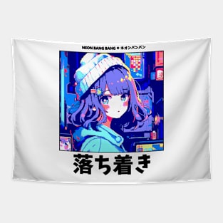 Y2K Aesthetic Harajuku Anime Girl Tapestry