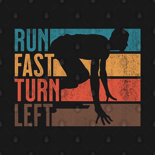 Run Fast Turn Left Sprint Dash Runners 100m 200m 400m Gift by grendelfly73