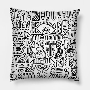 Koala doodle tribal artwork Pillow