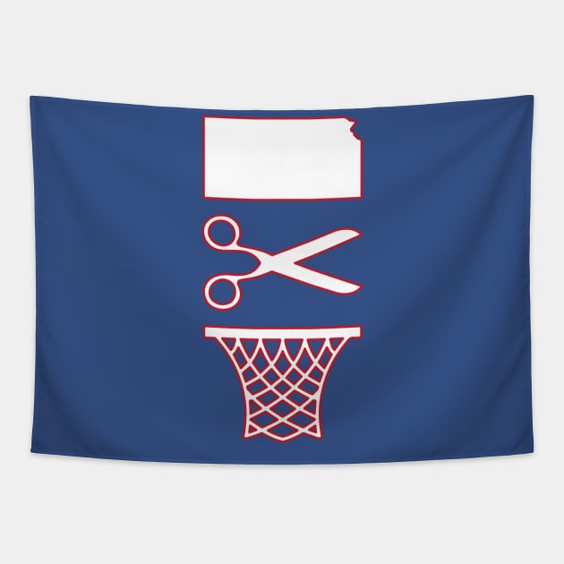 Kansas Cuts Nets Tapestry by Jayhawk Nation