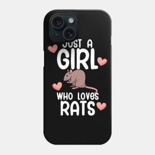 Just a girl who loves Rats Phone Case