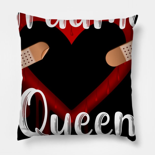 Trauma Queen Pillow by DANPUBLIC